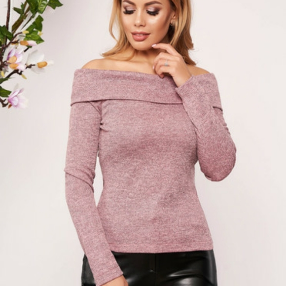 Fashion Nova Sweaters - Brand New Fashion Nova off the shoulder pink top